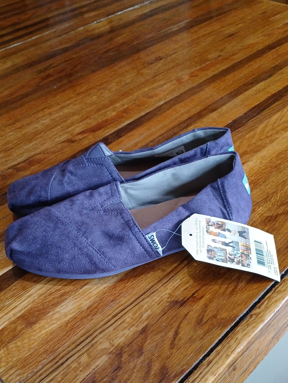 TOMS Women's Purple Slip-On Alpargata Shoes